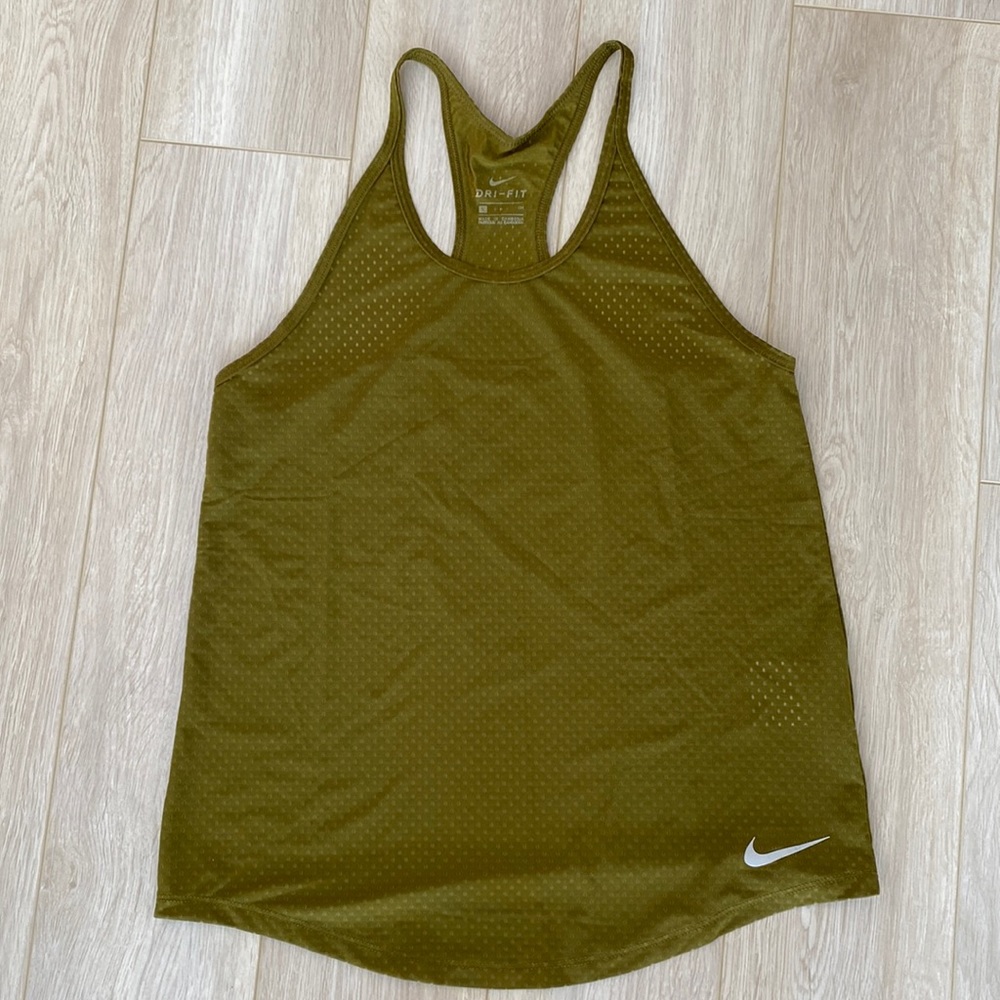 Size small olive green Nike tank